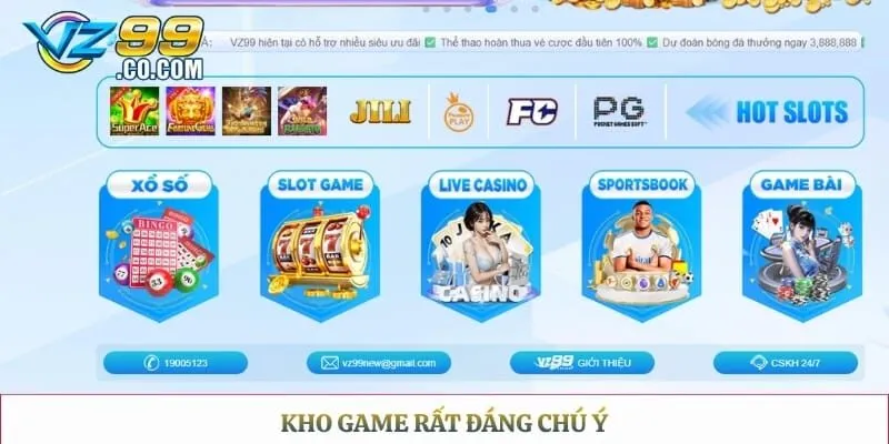 Kho game rất đáng chú ý