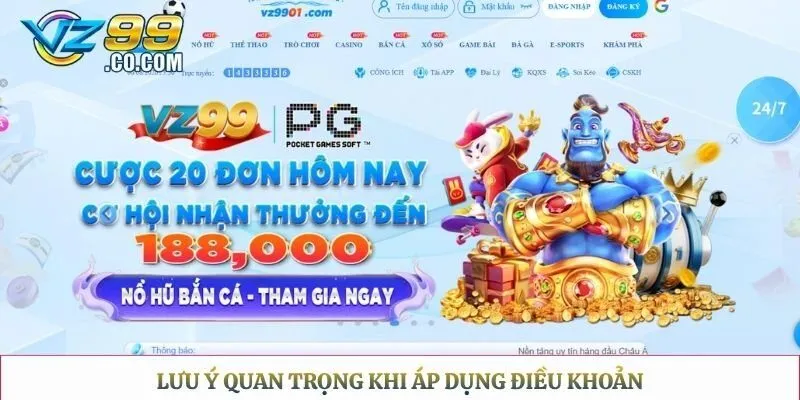 Lưu ý quan trọng khi áp dụng điều khoản