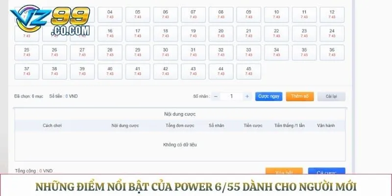 Những điểm nổi bật của Power 6/55 dành cho người mới 