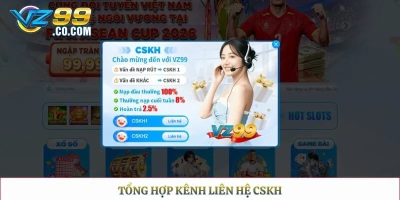 Tổng hợp kênh liên hệ CSKH